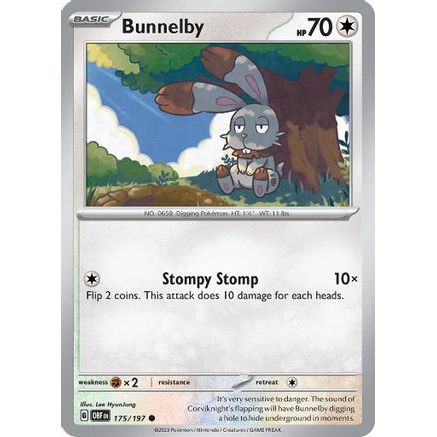 Bunnelby 175 - SV03 Obsidian Flames Reverse Holofoil