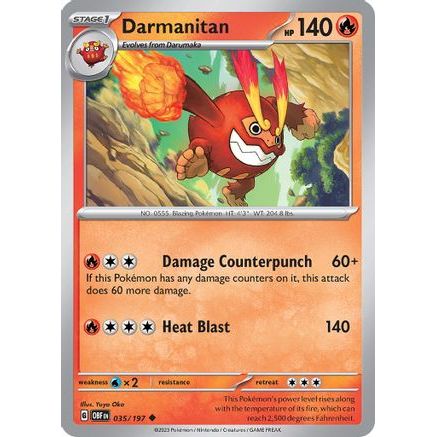 Darmanitan 35 - SV03 Obsidian Flames Reverse Holofoil