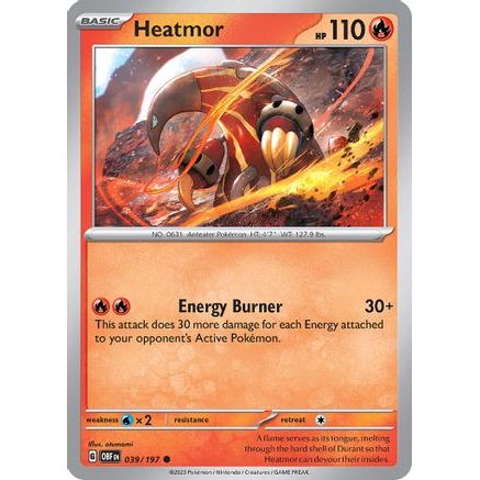Heatmor 39 - SV03 Obsidian Flames Reverse Holofoil