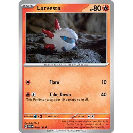 Larvesta 40 - SV03 Obsidian Flames Reverse Holofoil