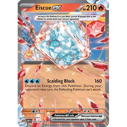 Eiscue ex 42 - SV03 Obsidian Flames Holofoil