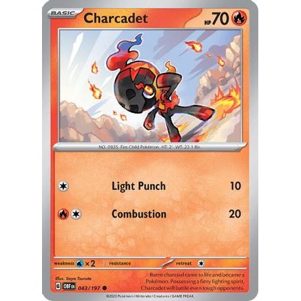 Charcadet 43 - SV03 Obsidian Flames Reverse Holofoil
