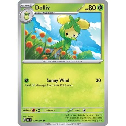 Dolliv 20 - SV03 Obsidian Flames Reverse Holofoil