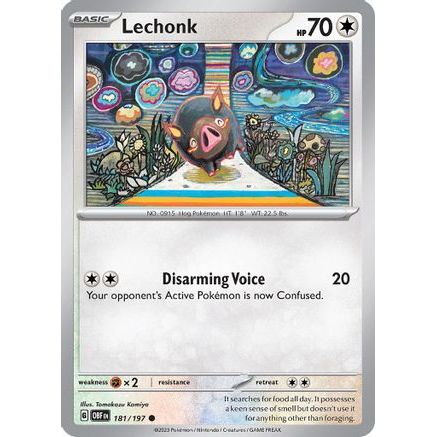 Lechonk - 181/197 181 - SV03 Obsidian Flames Reverse Holofoil