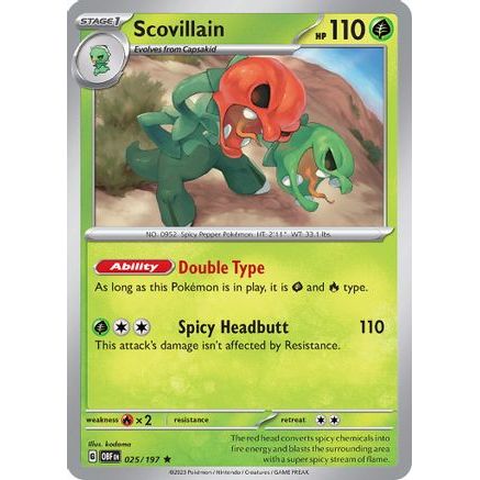 Scovillain 25 - SV03 Obsidian Flames Reverse Holofoil