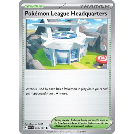 Pokemon League Headquarters 192 - SV03 Obsidian Flames
