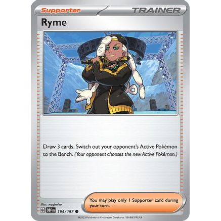 Ryme 194 - SV03 Obsidian Flames Reverse Holofoil