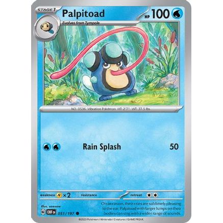 Palpitoad 51 - SV03 Obsidian Flames Reverse Holofoil