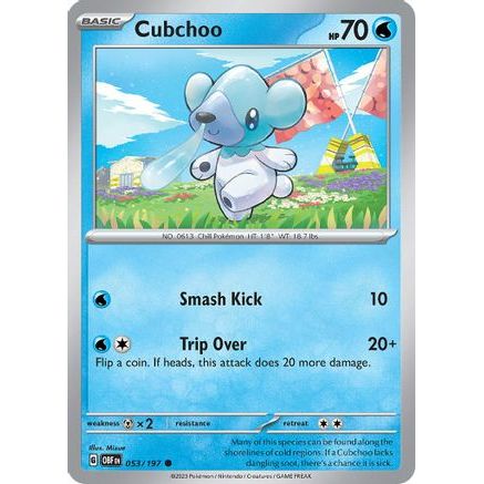 Cubchoo 53 - SV03 Obsidian Flames Reverse Holofoil