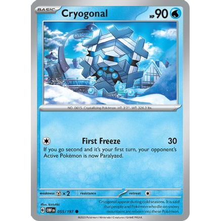 Cryogonal 55 - SV03 Obsidian Flames Reverse Holofoil