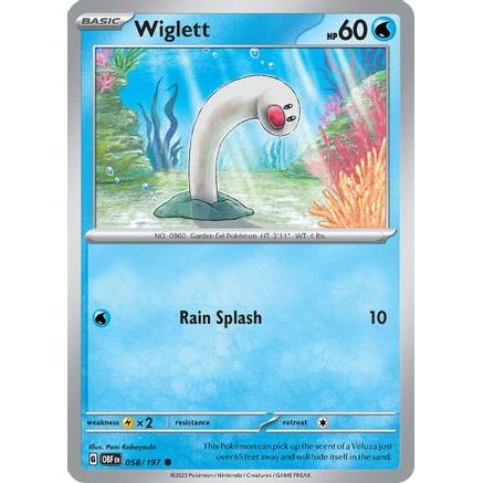 Wiglett 58 - SV03 Obsidian Flames Reverse Holofoil