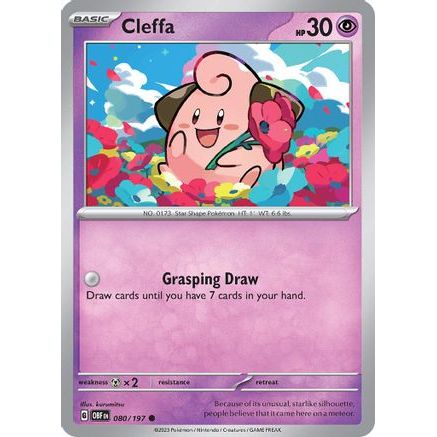 Cleffa 80 - SV03 Obsidian Flames Reverse Holofoil