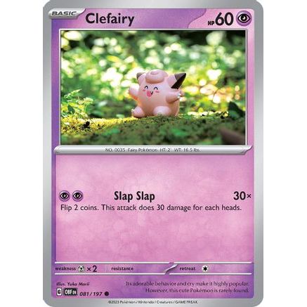 Clefairy 81 - SV03 Obsidian Flames Reverse Holofoil