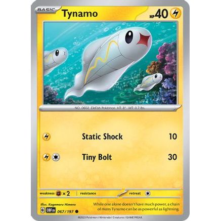 Tynamo 67 - SV03 Obsidian Flames Reverse Holofoil