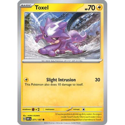 Toxel 71 - SV03 Obsidian Flames Reverse Holofoil