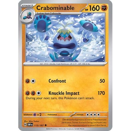 Crabominable 115 - SV03 Obsidian Flames Reverse Holofoil