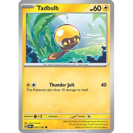 Tadbulb 075/197 75 - SV03 Obsidian Flames Reverse Holofoil