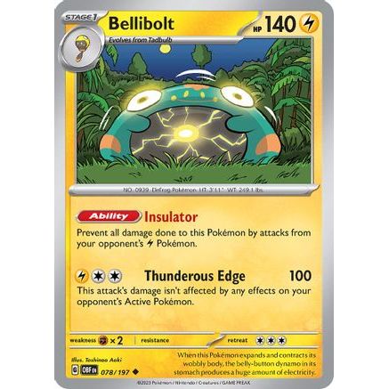 Bellibolt - 078/197 78 - SV03 Obsidian Flames Reverse Holofoil