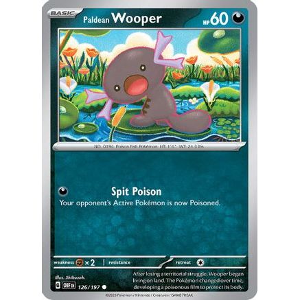 Paldean Wooper - 126/197 126 - SV03 Obsidian Flames Reverse Holofoil