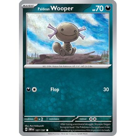 Paldean Wooper - 127/197 127 - SV03 Obsidian Flames Reverse Holofoil