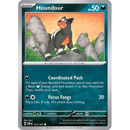 Houndour - 131/197 131 - SV03 Obsidian Flames Reverse Holofoil