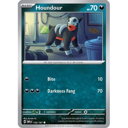 Houndour - 132/197 132 - SV03 Obsidian Flames Reverse Holofoil
