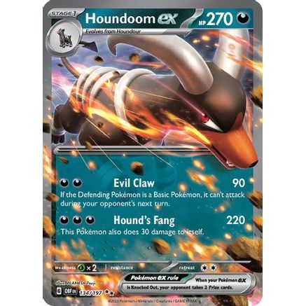 Houndoom ex 134 - SV03 Obsidian Flames Holofoil