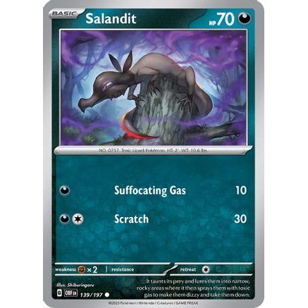 Salandit 139 - SV03 Obsidian Flames Reverse Holofoil