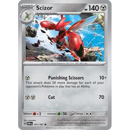 Scizor 141 - SV03 Obsidian Flames Reverse Holofoil