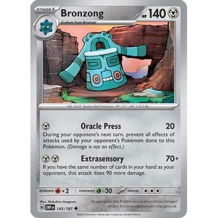 Bronzong 145 - SV03 Obsidian Flames Reverse Holofoil