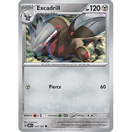 Excadrill 147 - SV03 Obsidian Flames Reverse Holofoil