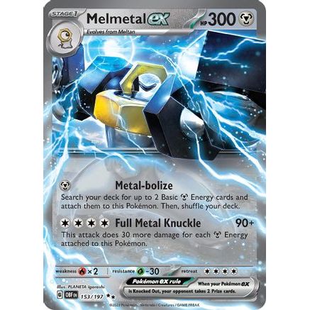 Melmetal ex 153 - SV03 Obsidian Flames Holofoil