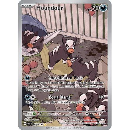 Houndour - 204/197 204 - SV03 Obsidian Flames Holofoil