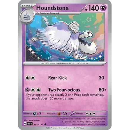 Houndstone 101 - SV03 Obsidian Flames Reverse Holofoil
