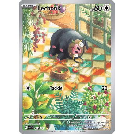 Lechonk - 209/197 209 - SV03 Obsidian Flames Holofoil