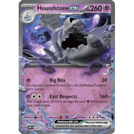 Houndstone ex 102 - SV03 Obsidian Flames Holofoil