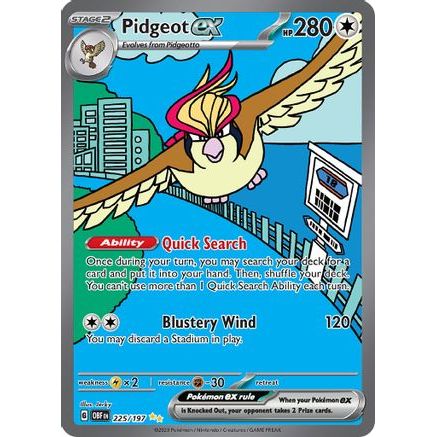 Pidgeot ex - 225/197 225 - SV03 Obsidian Flames Holofoil