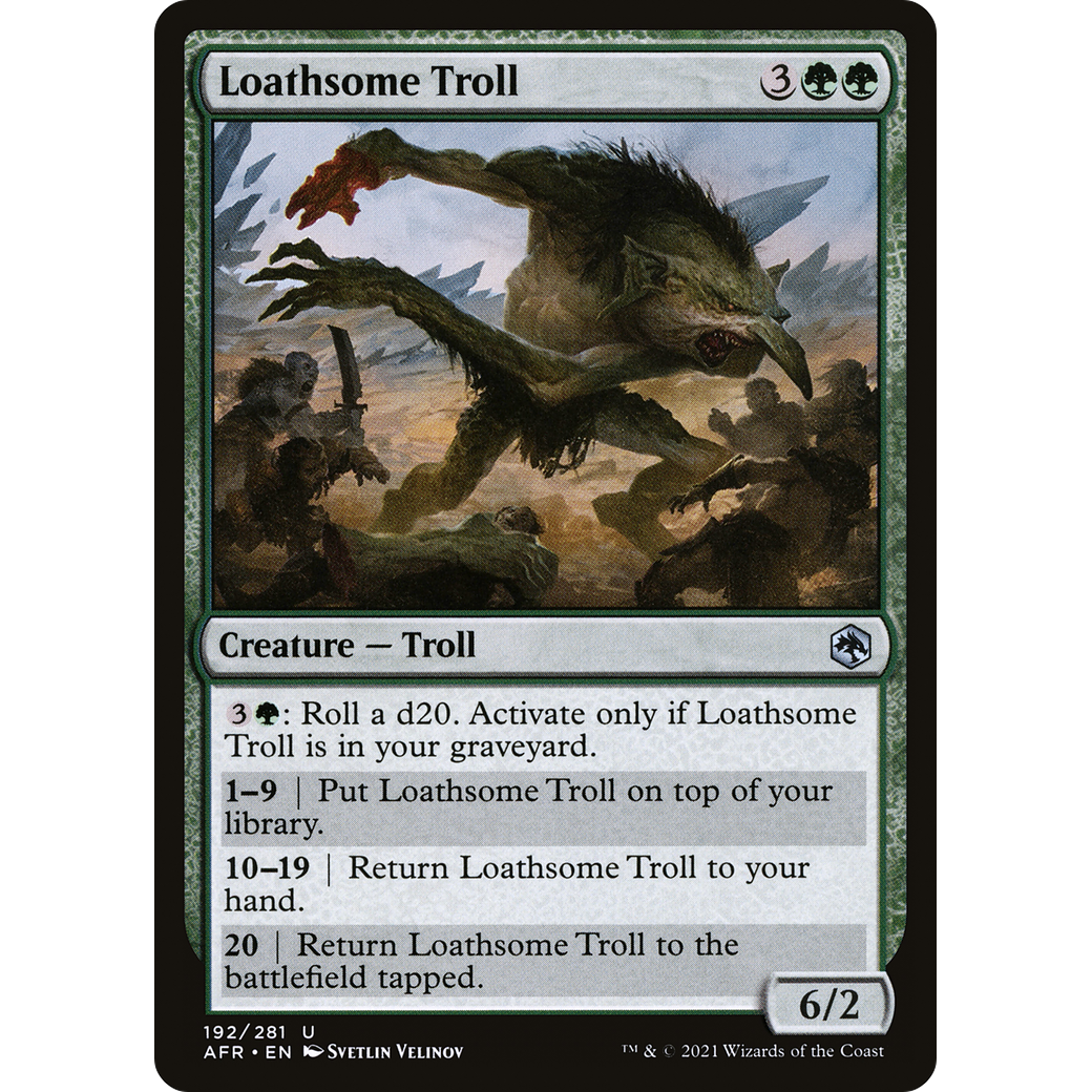 Loathsome Troll (AFR-192) - Adventures in the Forgotten Realms Foil