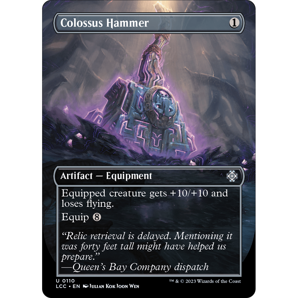 Colossus Hammer (LCC-110) - The Lost Caverns of Ixalan Commander (Borderless) Foil