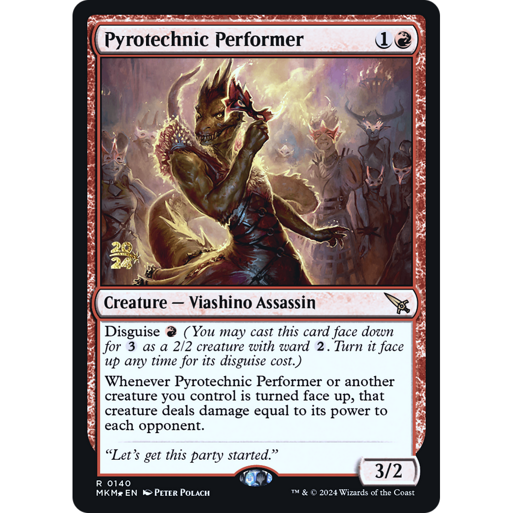 Pyrotechnic Performer (PRE-140S) - Murders at Karlov Manor Promos Foil