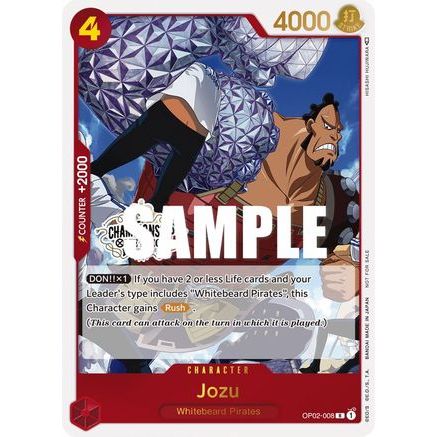 Jozu (Store Championship Participation Pack Vol. 2) (OP02-008) - One Piece Promotion Cards Foil