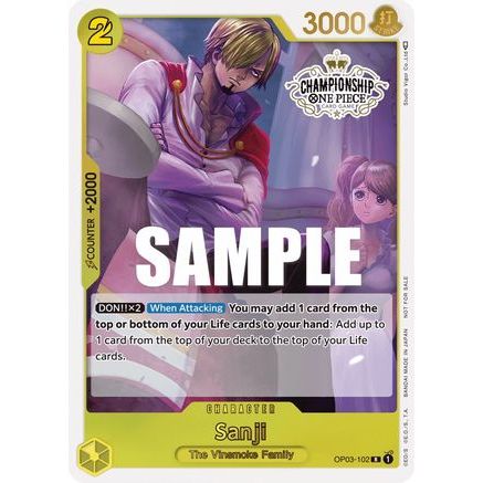 Sanji (Store Championship Participation Pack Vol. 2) (OP03-102) - One Piece Promotion Cards Foil
