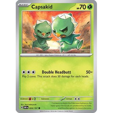 Capsakid - 024/197 24 - SV03 Obsidian Flames Reverse Holofoil