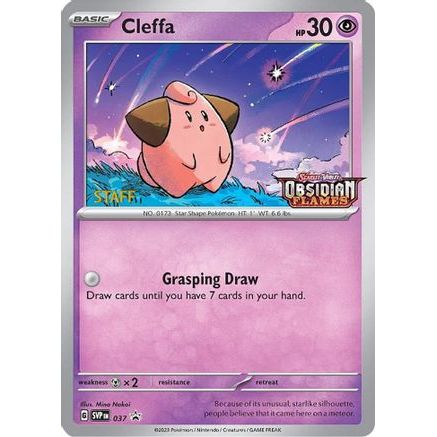 Cleffa - 037 (Prerelease) [Staff] 37 - SV Scarlet & Violet Promo Cards Holofoil