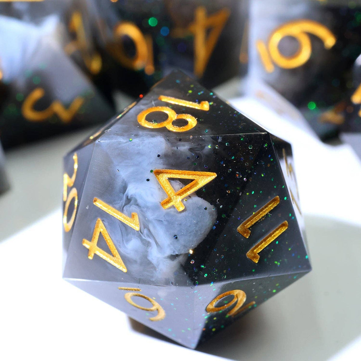 Dark Matter 7-Piece Polyhedral Dice Set