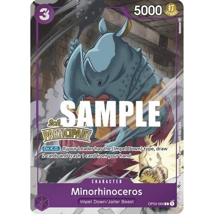 Minorhinoceros (Online Regional 2023) [Participant] (OP03-069) - One Piece Promotion Cards Foil