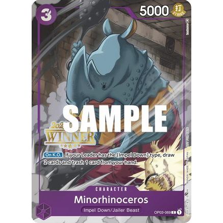 Minorhinoceros (Online Regional 2023) [Winner] (OP03-069) - One Piece Promotion Cards