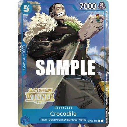 Crocodile (Offline Regional 2023) [Winner] (OP02-053) - One Piece Promotion Cards