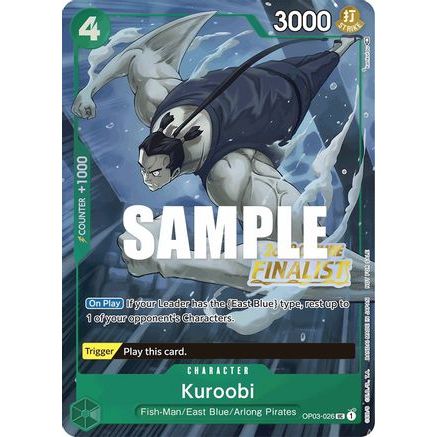 Kuroobi (Offline Regional 2023) [Finalist] (OP03-026) - One Piece Promotion Cards Foil