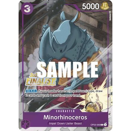 Minorhinoceros (Offline Regional 2023) [Finalist] (OP03-069) - One Piece Promotion Cards Foil
